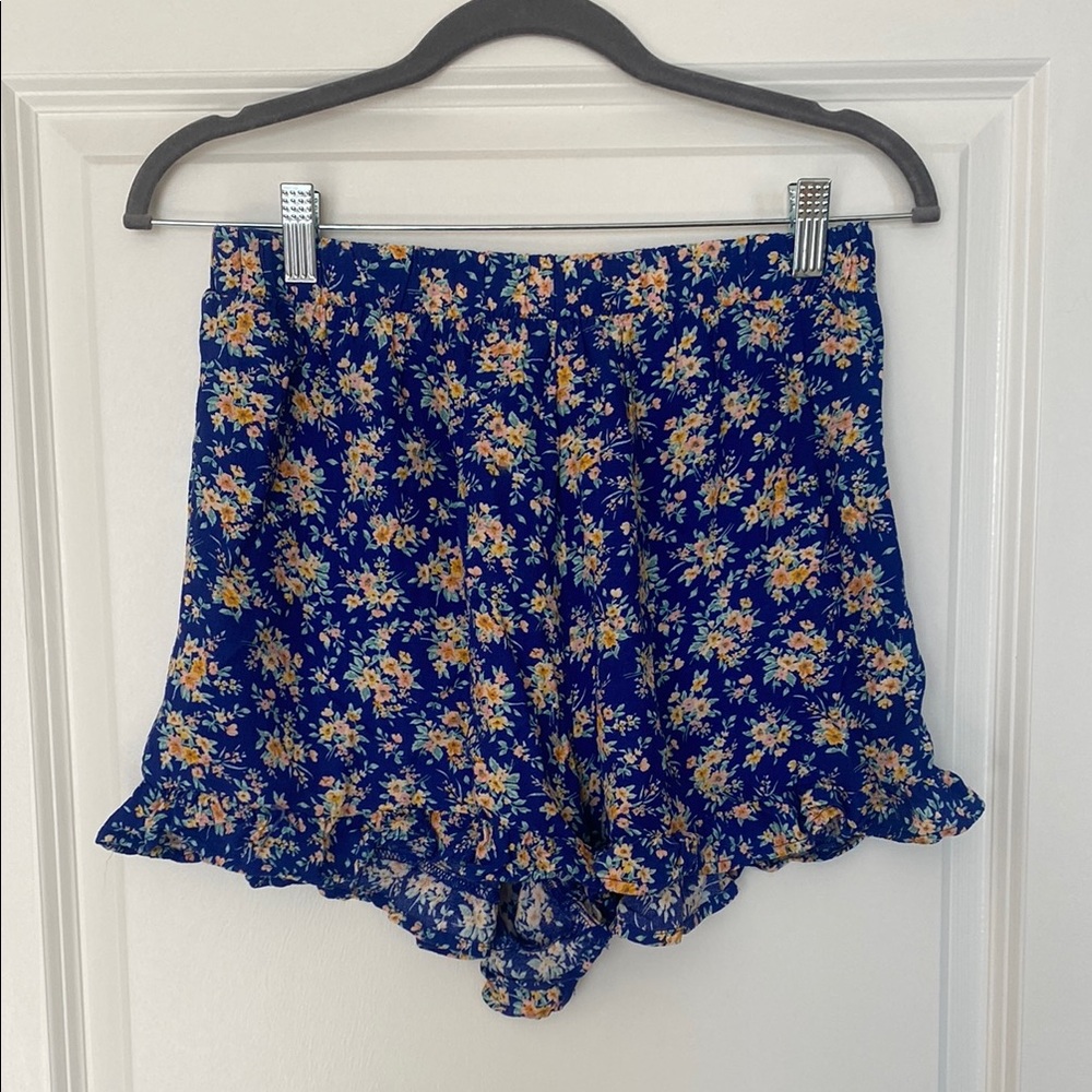 American Eagle Floral Blue Women's Shorts